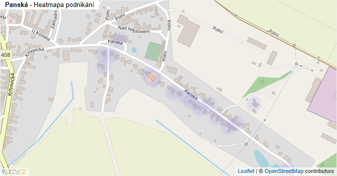 Panská - mapa podnikání