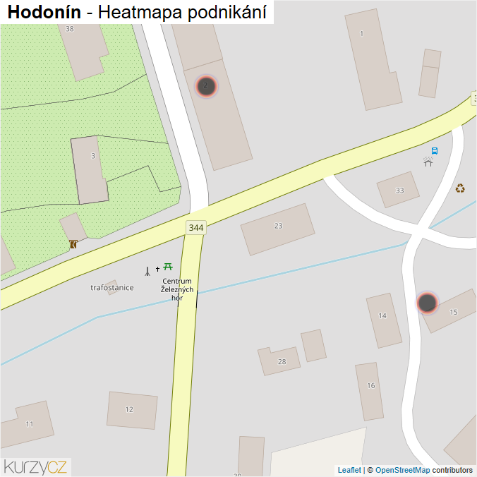 Mapa Hodonín - Firmy v obci.