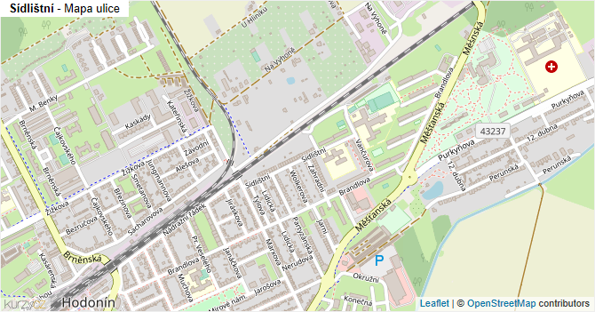 Sídlištní - mapa ulice