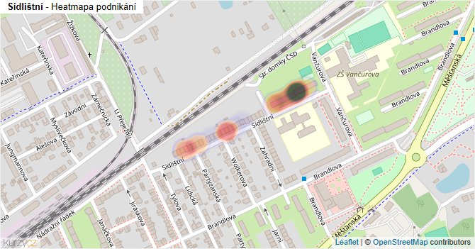 Sídlištní - mapa podnikání