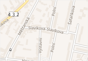 Slavíkova v obci Hodonín - mapa ulice