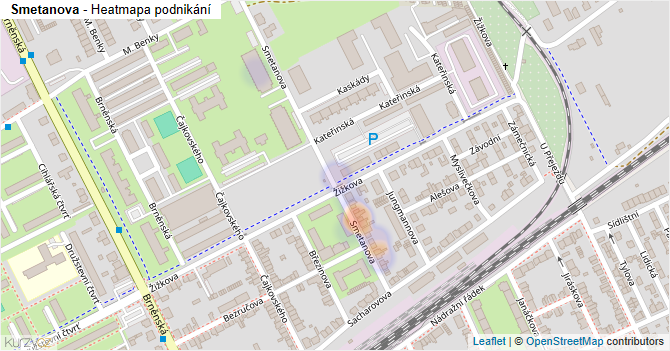 Smetanova - mapa podnikání