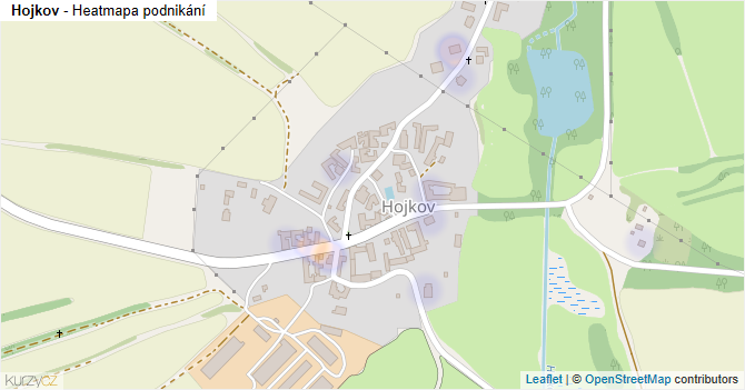 Hojkov - mapa podnikání