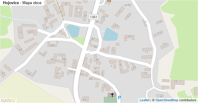 Hojovice - mapa obce