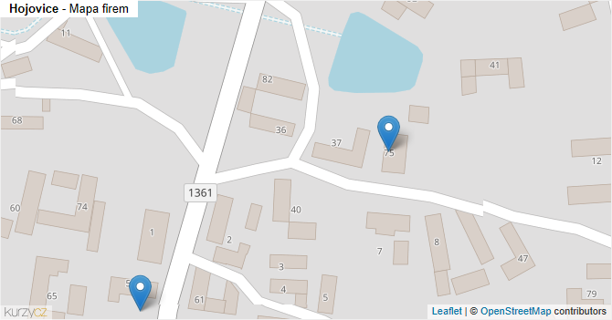Hojovice - mapa firem