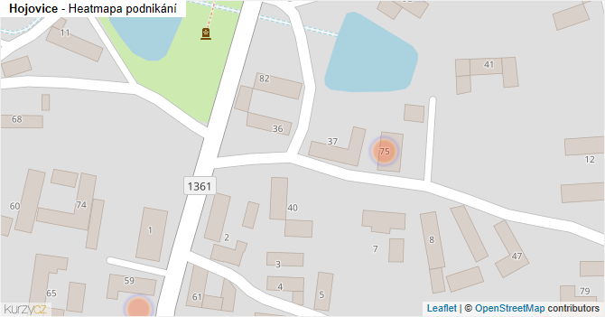 Hojovice - mapa podnikání