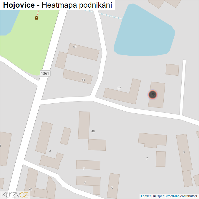 Mapa Hojovice - Firmy v obci.