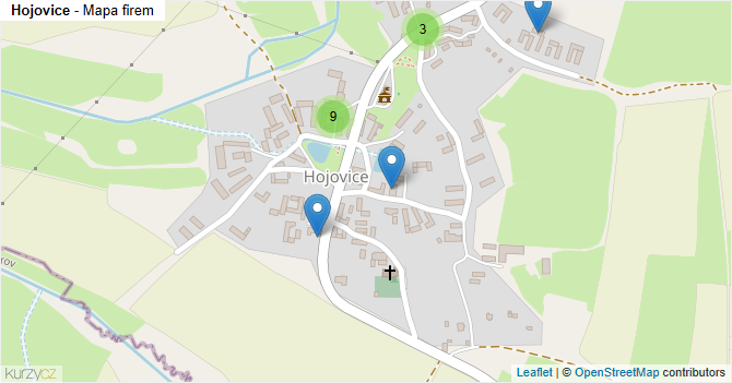Hojovice - mapa firem