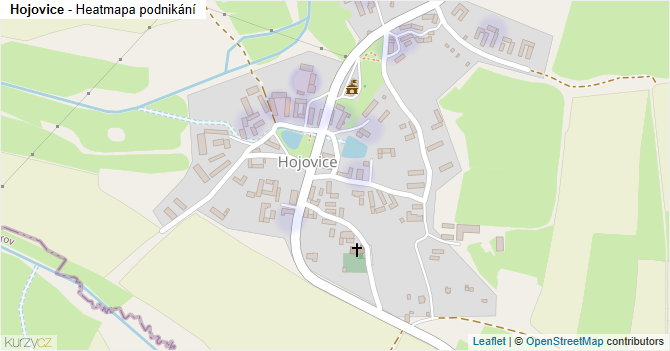 Hojovice - mapa podnikání