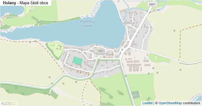 Holany - mapa části obce