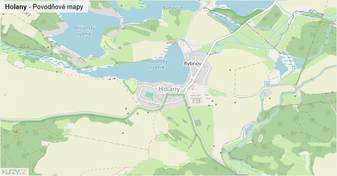 Holany - záplavové mapy stoleté vody