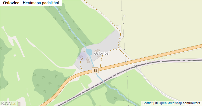 Oslovice - mapa podnikání