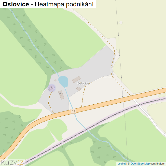 Mapa Oslovice - Firmy v části obce.