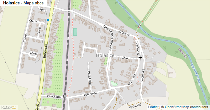 Holasice - mapa obce