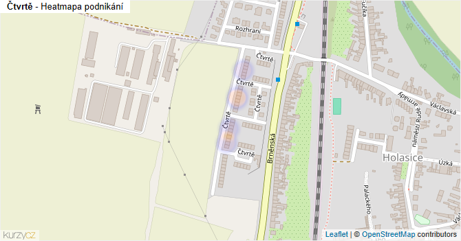 Čtvrtě - mapa podnikání