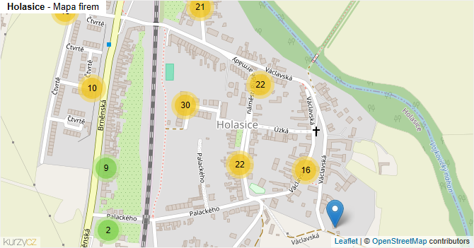 Holasice - mapa firem