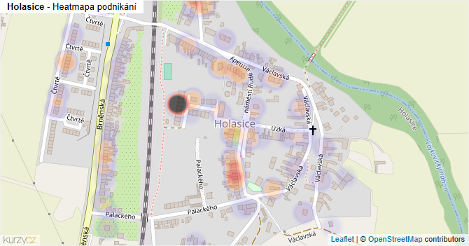 Holasice - mapa podnikání