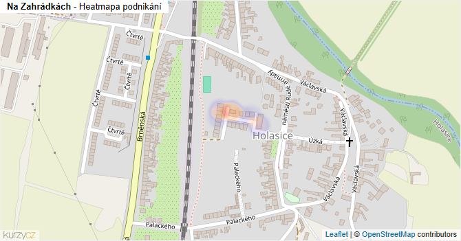 Na Zahrádkách - mapa podnikání