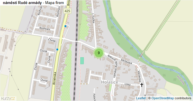 náměstí Rudé armády - mapa firem