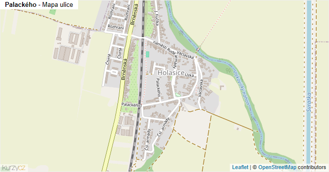 Palackého - mapa ulice