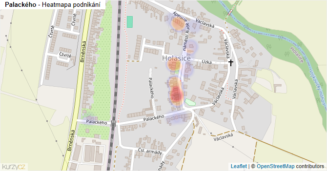 Palackého - mapa podnikání