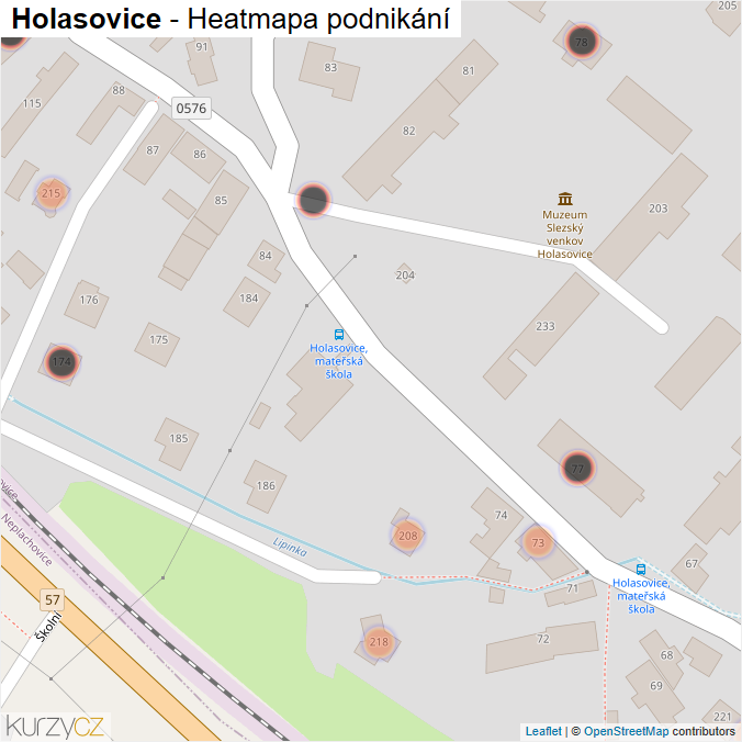 Mapa Holasovice - Firmy v obci.