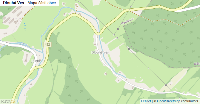 Dlouhá Ves - mapa části obce