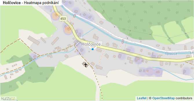 Holčovice - mapa podnikání