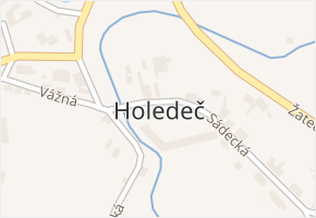 Holedeč v obci Holedeč - mapa části obce