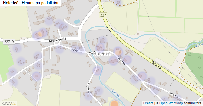 Holedeč - mapa podnikání