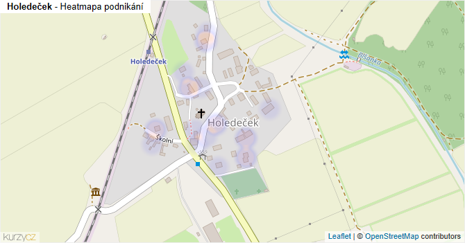 Holedeček - mapa podnikání