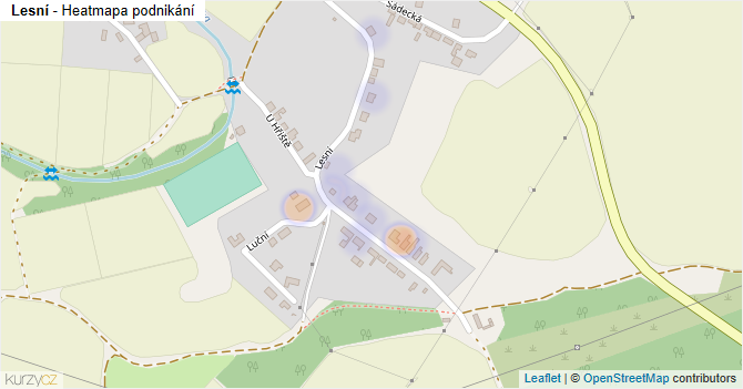 Lesní - mapa podnikání