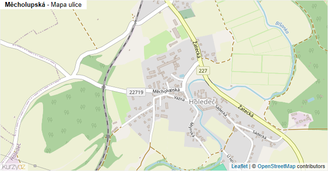 Měcholupská - mapa ulice