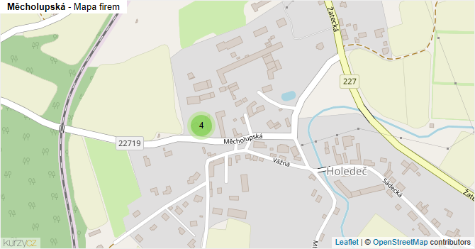 Měcholupská - mapa firem