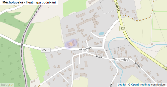 Měcholupská - mapa podnikání