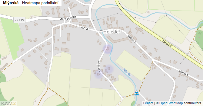 Mlýnská - mapa podnikání