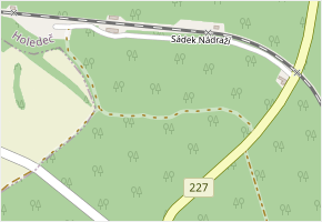Sádek Nádraží v obci Holedeč - mapa ulice