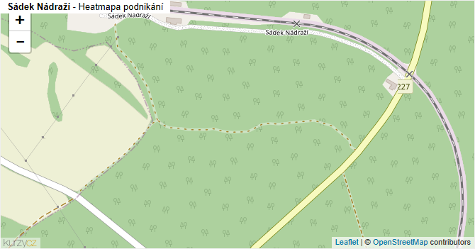 Sádek Nádraží - mapa podnikání
