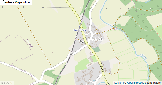 Školní - mapa ulice