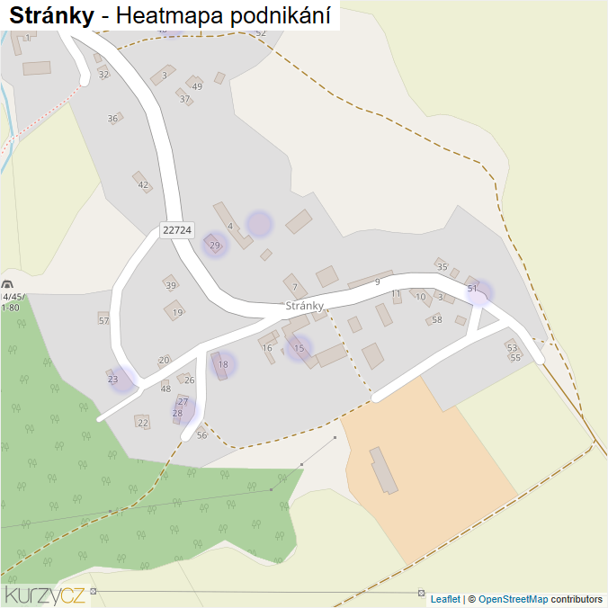 Mapa Stránky - Firmy v části obce.