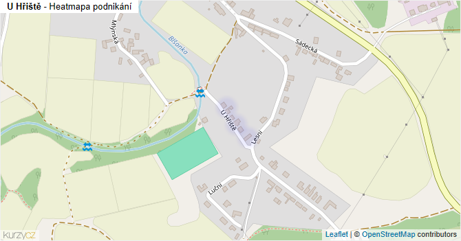 U Hřiště - mapa podnikání