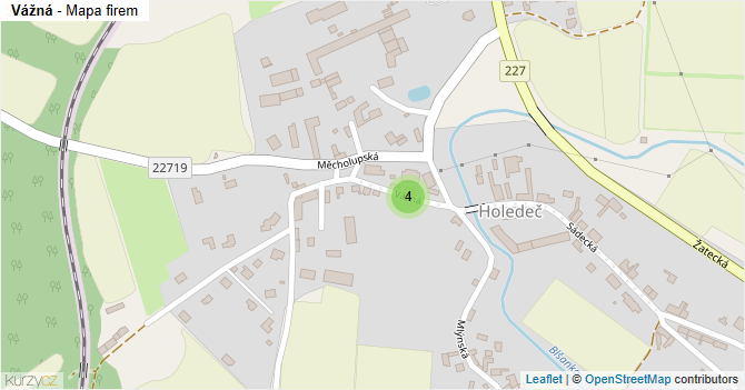 Vážná - mapa firem