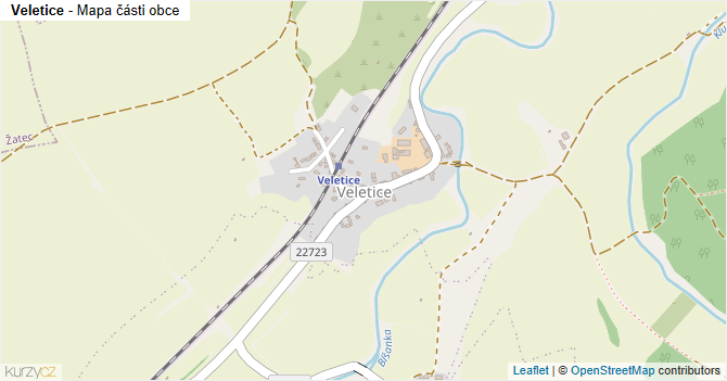 Veletice - mapa části obce