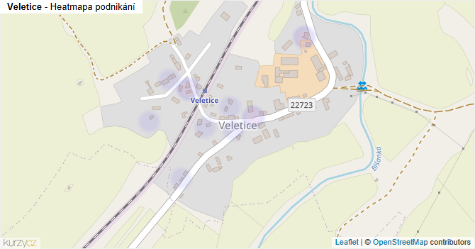 Veletice - mapa podnikání