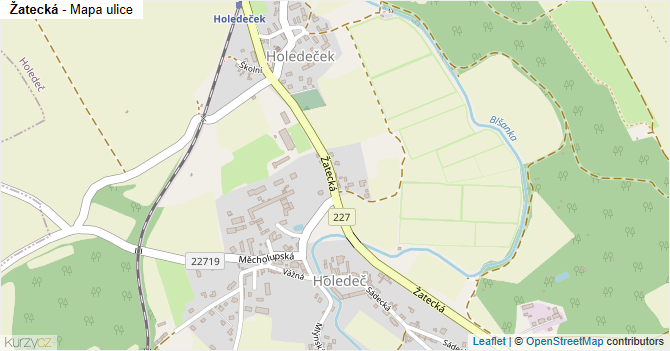 Žatecká - mapa ulice