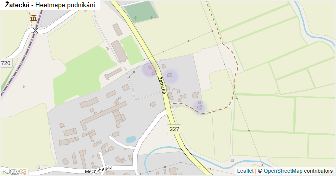 Žatecká - mapa podnikání