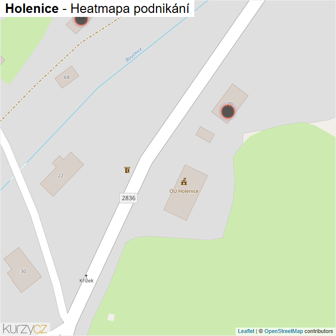 Mapa Holenice - Firmy v obci.