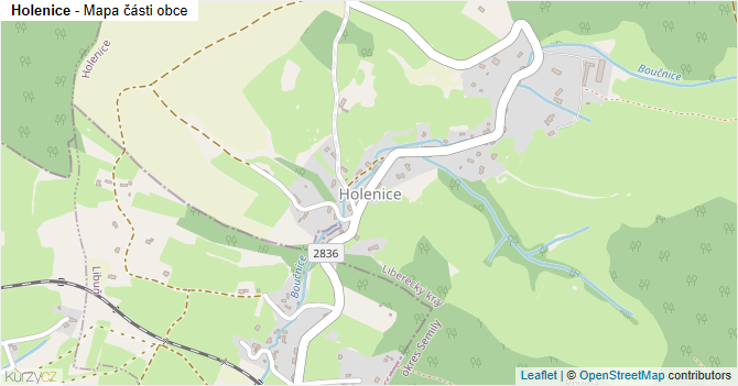 Holenice - mapa části obce