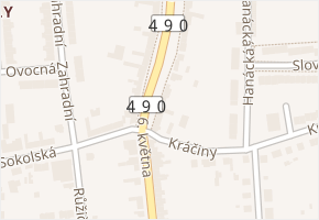 6. května v obci Holešov - mapa ulice