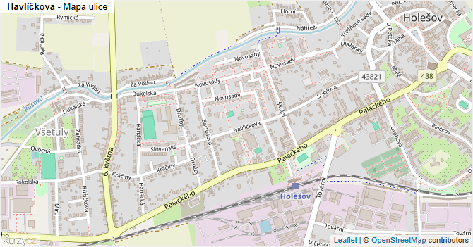 Havlíčkova - mapa ulice